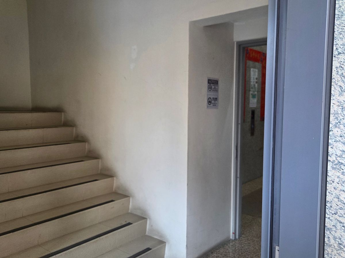 Take the entrance on the right